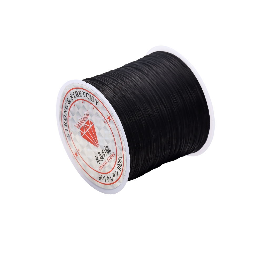 60Meters 0.7mm Elastic Thread Round Crystal Line Nylon Rubber Stretchy Cord Elastic Rope for Jewelry Making Beading Bracelet