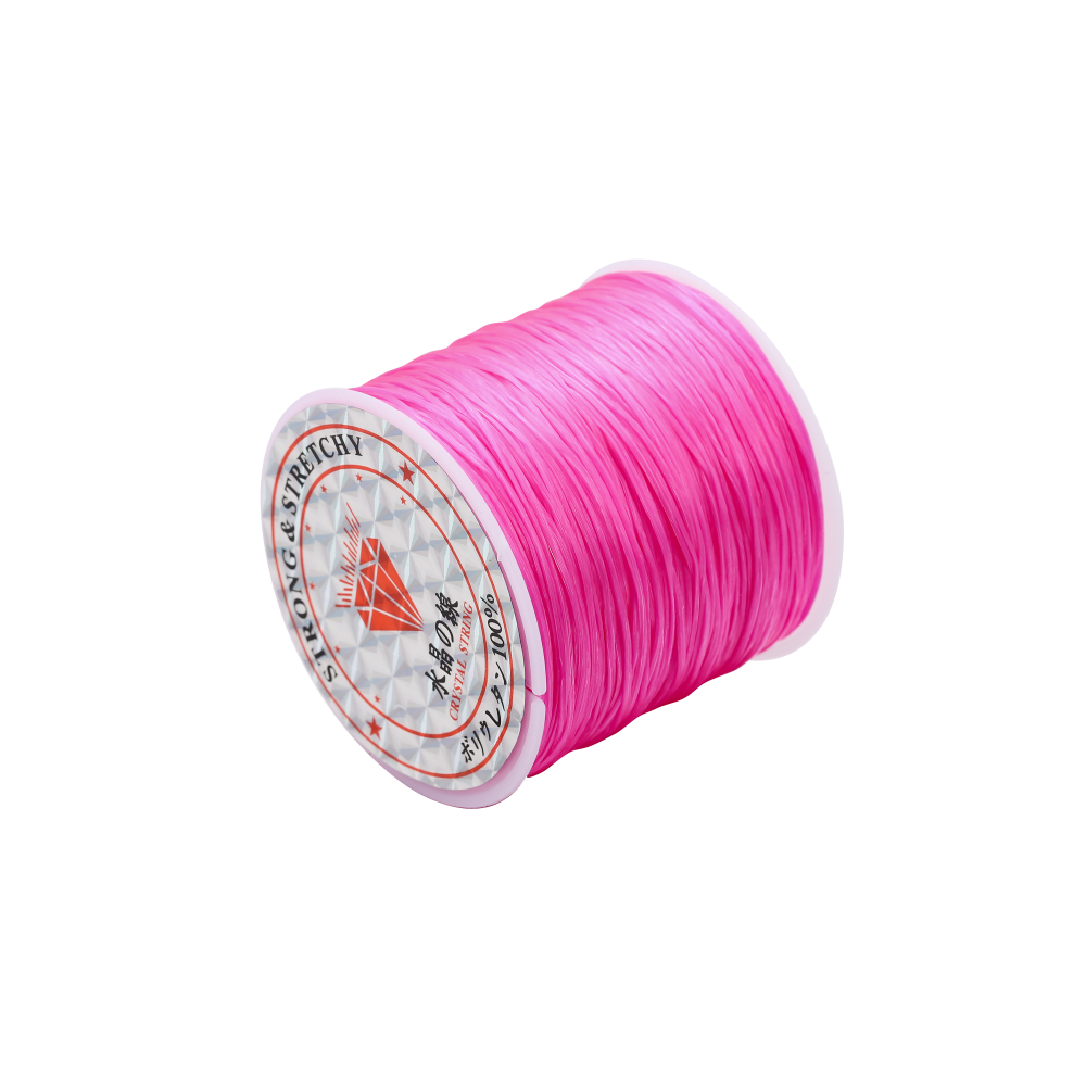 60Meters 0.7mm Elastic Thread Round Crystal Line Nylon Rubber Stretchy Cord Elastic Rope for Jewelry Making Beading Bracelet
