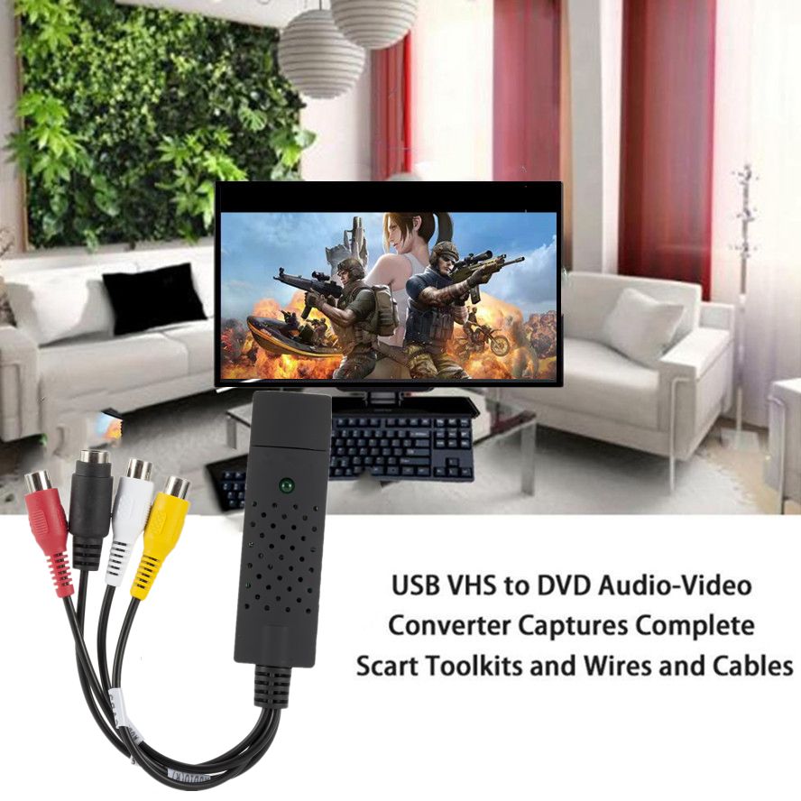 USB 2.0 Video Capture Card Easy Cap Video Audio Converter TV DVD VHS Audio Capture Adapter Card TV Video DVR DVR Quality PC
