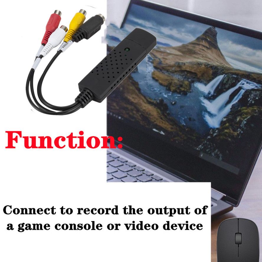 USB 2.0 Video Capture Card Easy Cap Video Audio Converter TV DVD VHS Audio Capture Adapter Card TV Video DVR DVR Quality PC