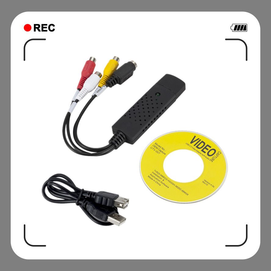 USB 2.0 Video Capture Card Easy Cap Video Audio Converter TV DVD VHS Audio Capture Adapter Card TV Video DVR DVR Quality PC