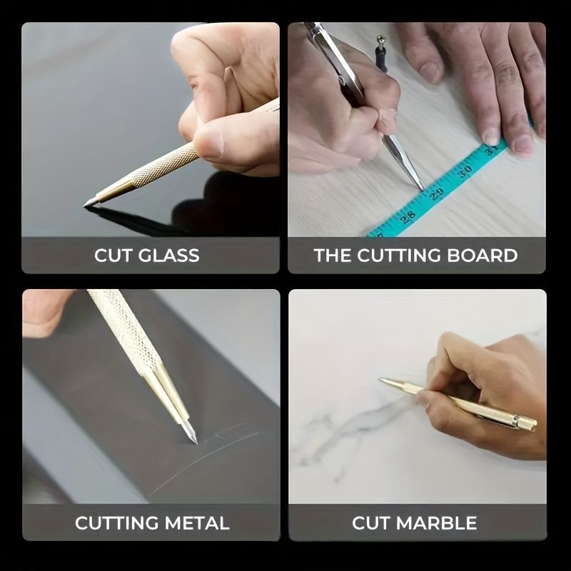 2pcs Tungsten Steel Alloy Marking Pens - Ideal For Ceramic, Glass, Metal & Marble Surfaces