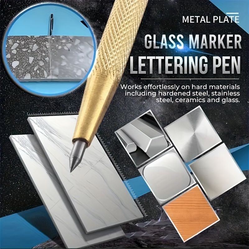 2pcs Tungsten Steel Alloy Marking Pens - Ideal For Ceramic, Glass, Metal & Marble Surfaces