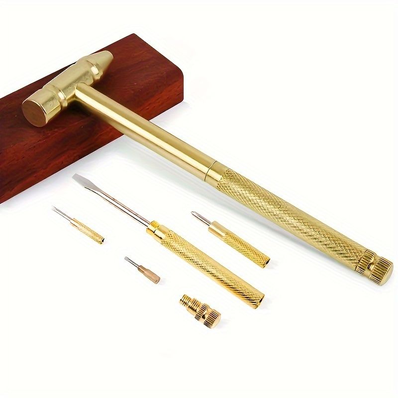 170MM*52MM Kezhide 6-In-1 Mini Multifunctional Hammer - Metal, Industrial Tool With Screwdriver Feature
