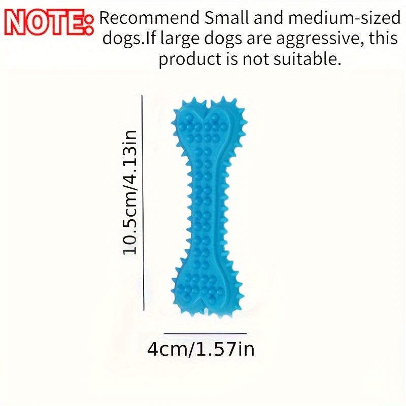 Durable Dog Chew Toy Set - Non-Toxic Rubber Bone Shaped Teeth Cleaner & Gum Stimulator for Fun Training, Interactive Oral Health Care for Puppies and Adults