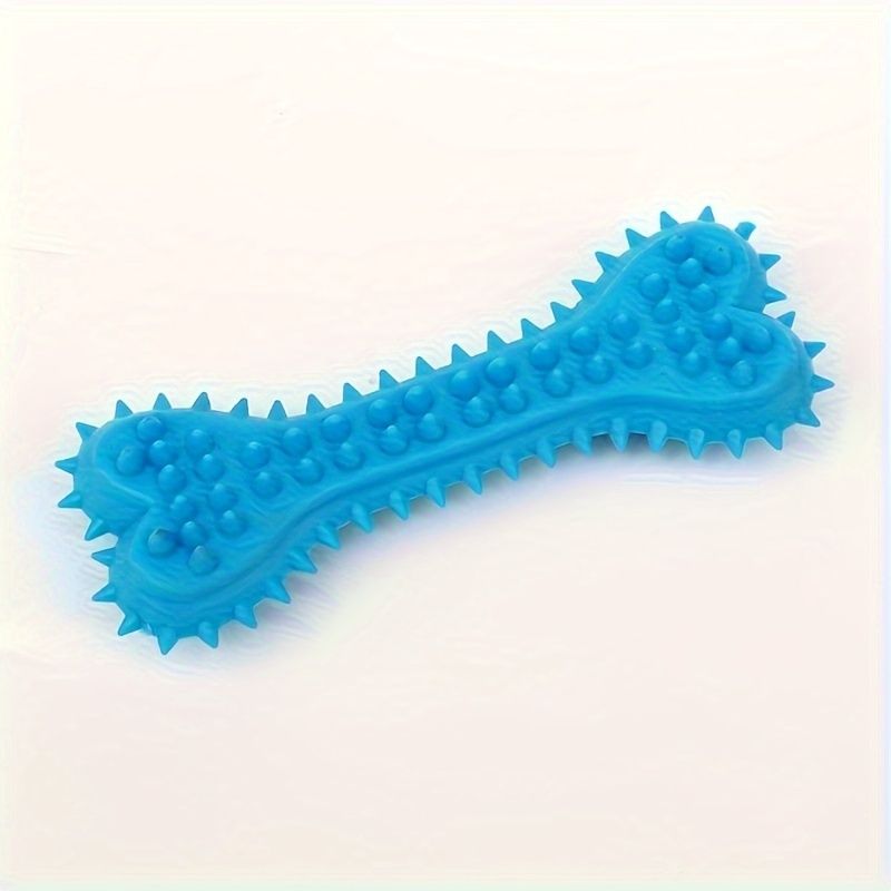 Durable Dog Chew Toy Set - Non-Toxic Rubber Bone Shaped Teeth Cleaner & Gum Stimulator for Fun Training, Interactive Oral Health Care for Puppies and Adults