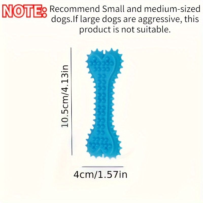 Durable Dog Chew Toy Set - Non-Toxic Rubber Bone Shaped Teeth Cleaner & Gum Stimulator for Fun Training, Interactive Oral Health Care for Puppies and Adults