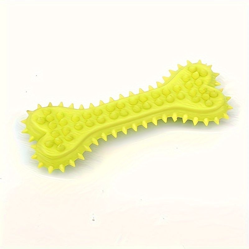Durable Dog Chew Toy Set - Non-Toxic Rubber Bone Shaped Teeth Cleaner & Gum Stimulator for Fun Training, Interactive Oral Health Care for Puppies and Adults
