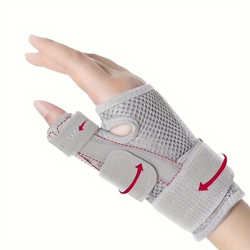 1pc Premium Breathable Thumb and Wrist Support Brace - Adjustable, Comfortable, and Universal Fit for Both Right and Left Hands - Easy to Clean, Hand Washable, and Durable Polyester Construction