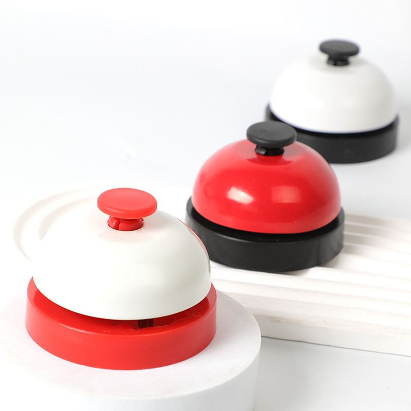 Metal Buzzer Toy for Board Games Hand Press Bell Quick Response Pet Call Service Bell Teaching Tool