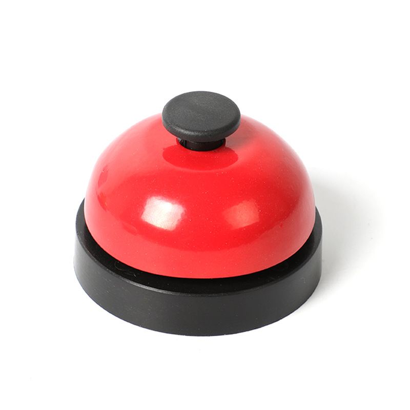 Metal Buzzer Toy for Board Games Hand Press Bell Quick Response Pet Call Service Bell Teaching Tool