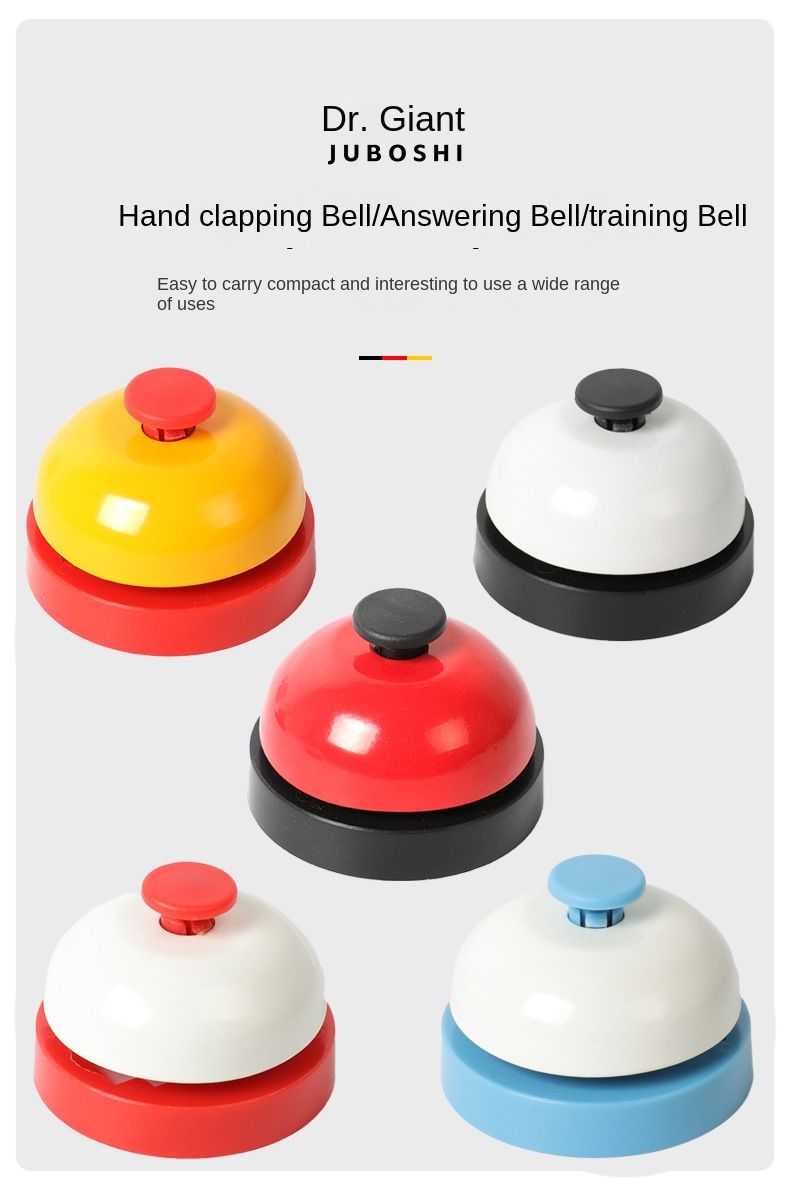 Metal Buzzer Toy for Board Games Hand Press Bell Quick Response Pet Call Service Bell Teaching Tool