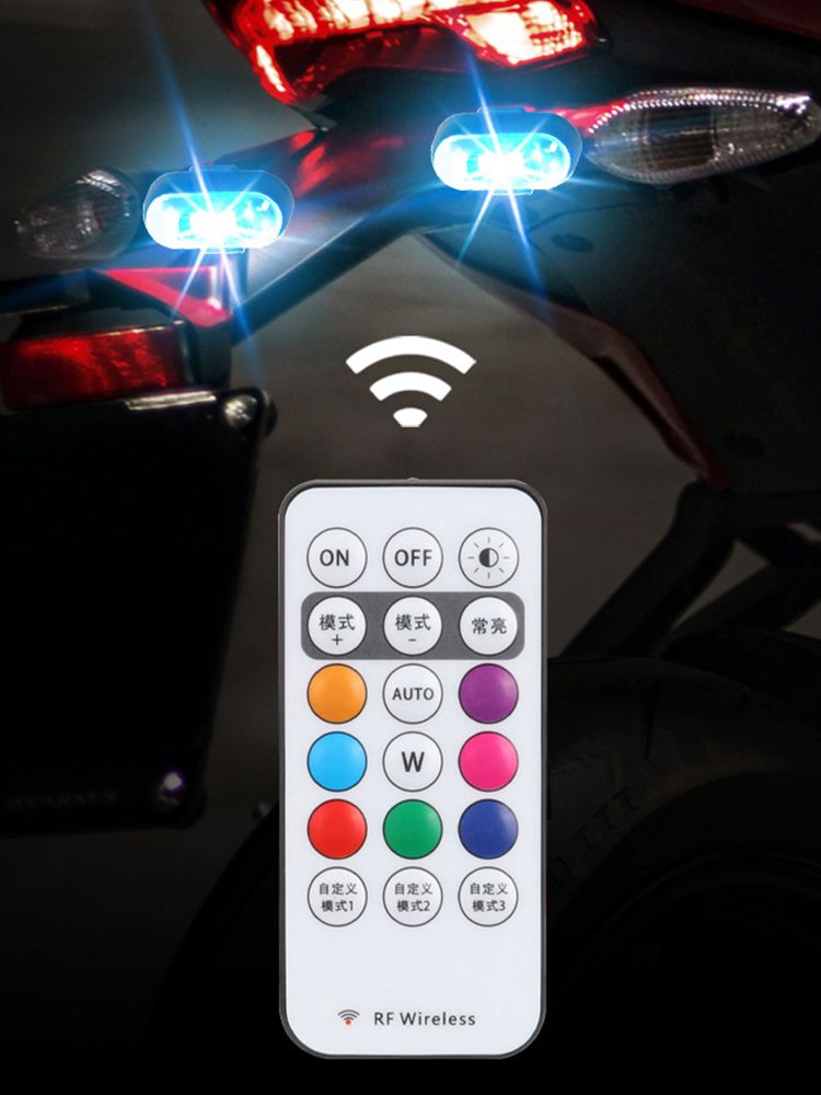RGB Led Aircraft Strobe lights Motorcycle Lights LED Flash Position Wireless Light Aircraft Airplane Helicopter Warning Lights