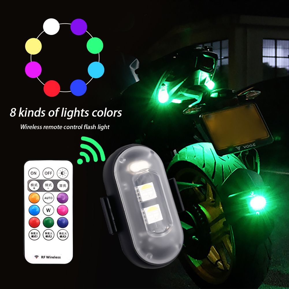 RGB Led Aircraft Strobe lights Motorcycle Lights LED Flash Position Wireless Light Aircraft Airplane Helicopter Warning Lights