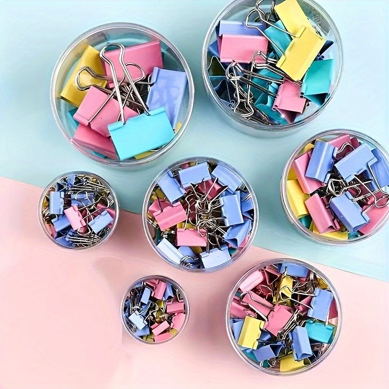 Random Color Binder Clip - Perfect For Office Supplies And Test Paper!