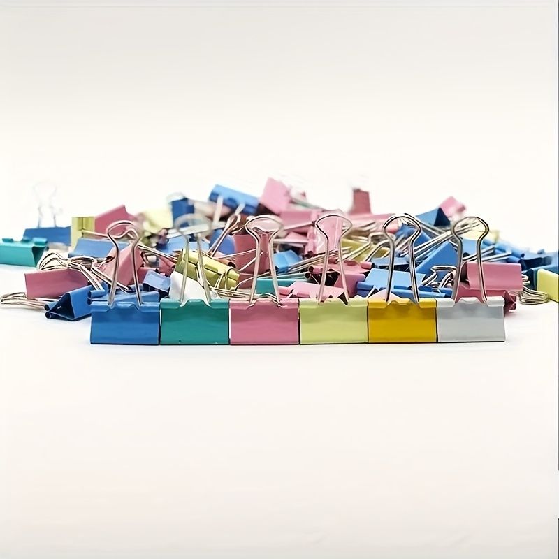 Random Color Binder Clip - Perfect For Office Supplies And Test Paper!