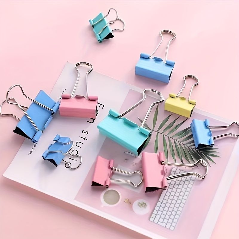 Random Color Binder Clip - Perfect For Office Supplies And Test Paper!