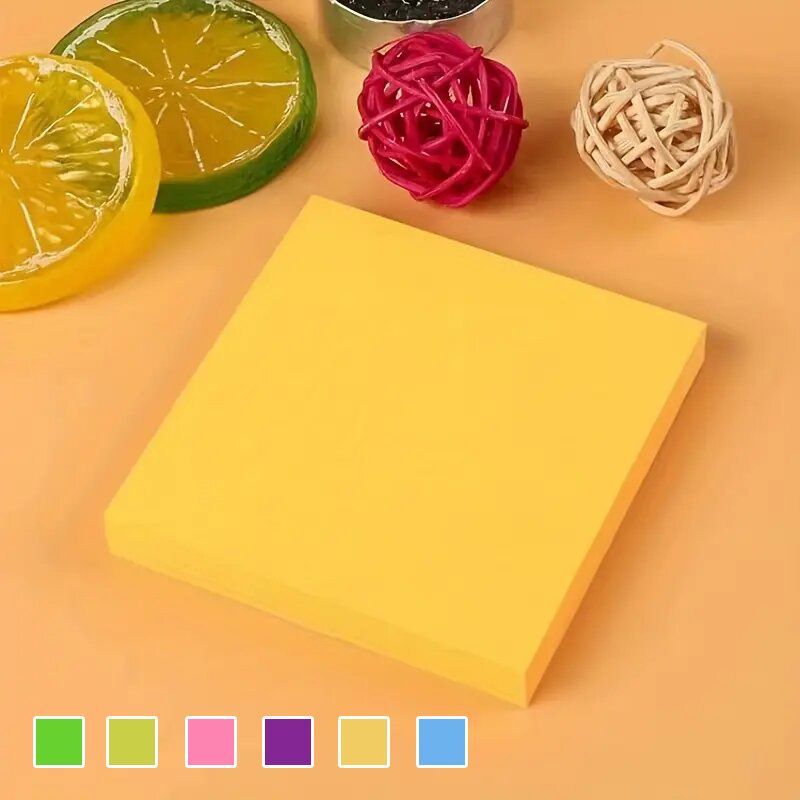 300Sheets  Vibrant Fluorescent Sticky Notes - Assorted Colors For Students & Office Use Cute Sticky Note Pads Colored Notebook Paper, Sticker Notes For Home message, Reminder message