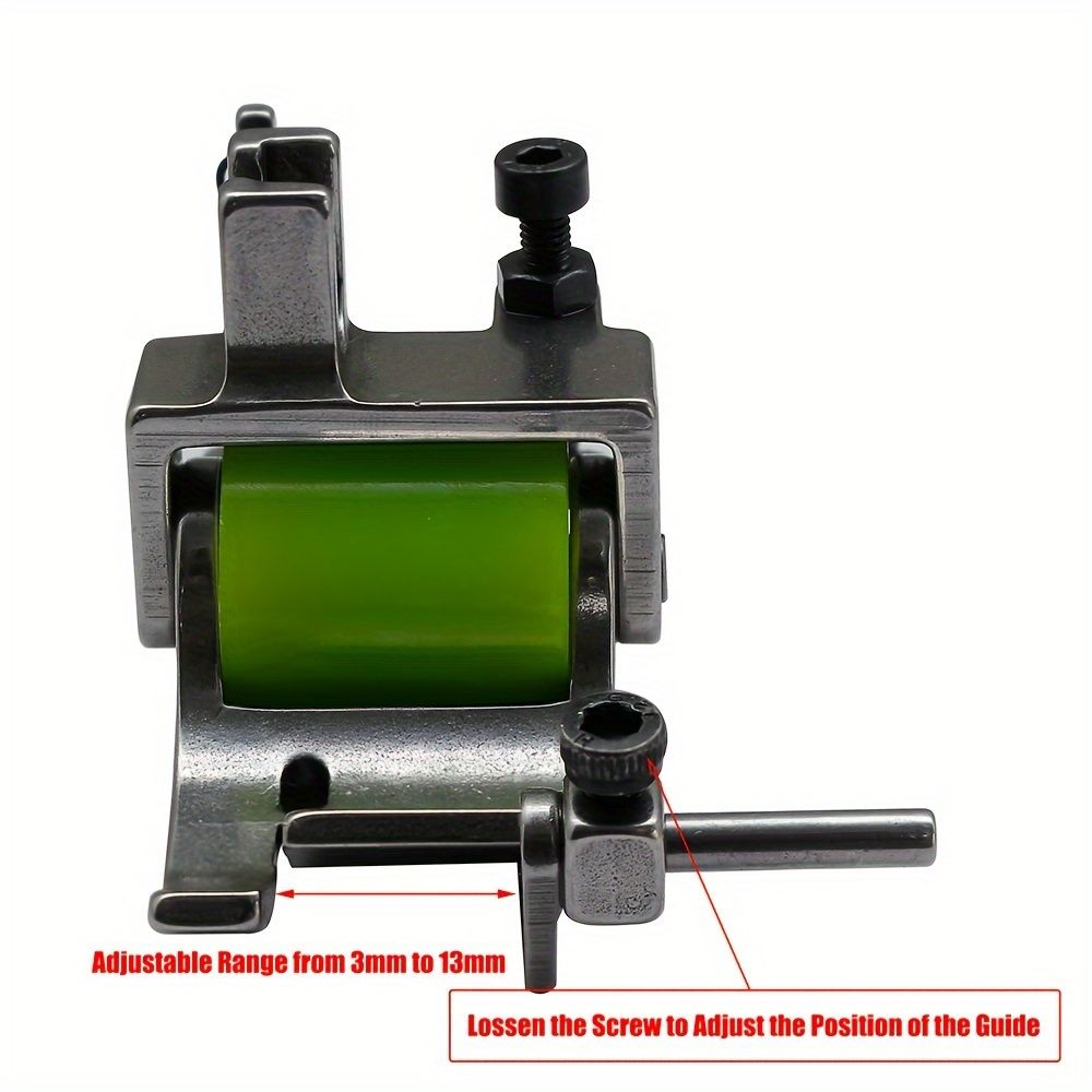 Adjustable Hemming Presser Foot with Edge Guide Roller - Anti-Wrinkle, Fit for Sewing Machines, Easy Installation