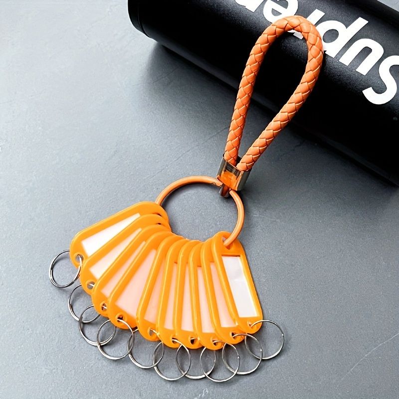 1PCS Key Organizer With Labeling Tags, Compact Key Holder 1 keychain+10 signboards