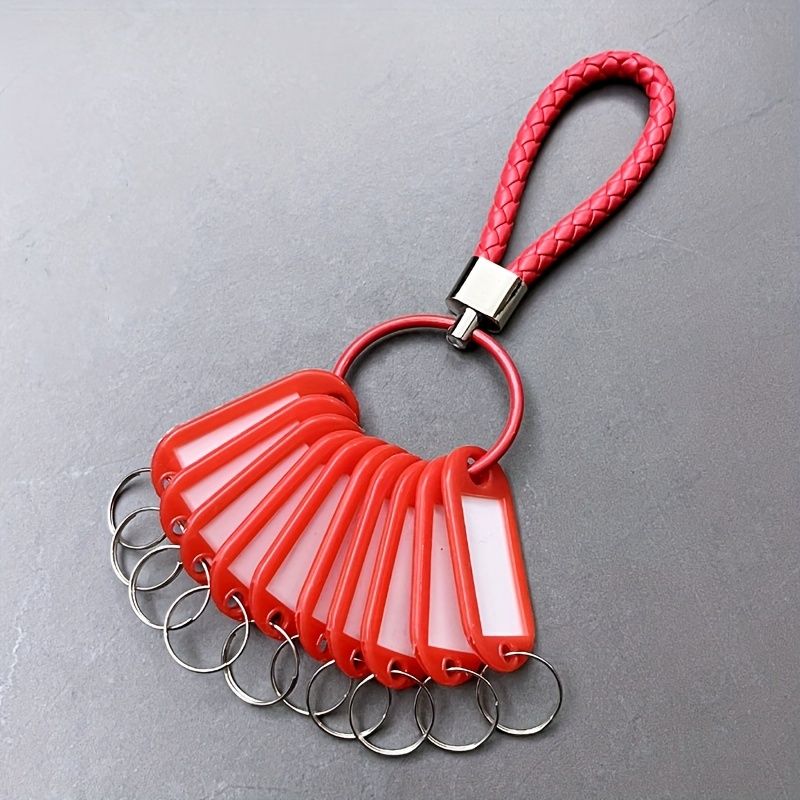 1PCS Key Organizer With Labeling Tags, Compact Key Holder 1 keychain+10 signboards