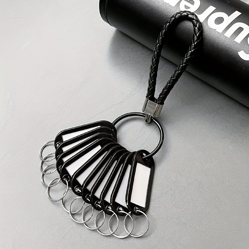 1PCS Key Organizer With Labeling Tags, Compact Key Holder 1 keychain+10 signboards