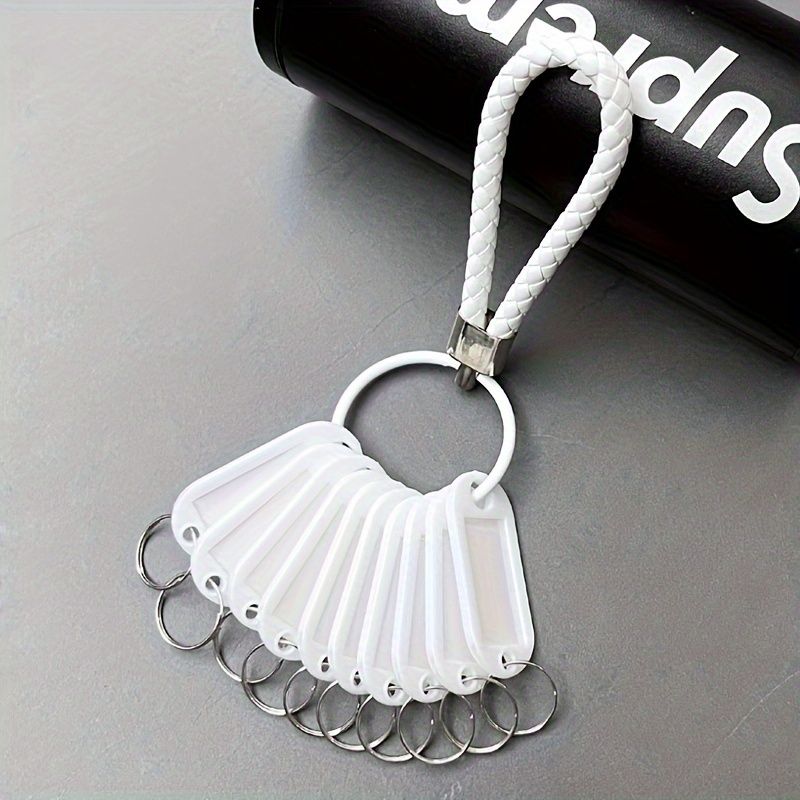 1PCS Key Organizer With Labeling Tags, Compact Key Holder 1 keychain+10 signboards