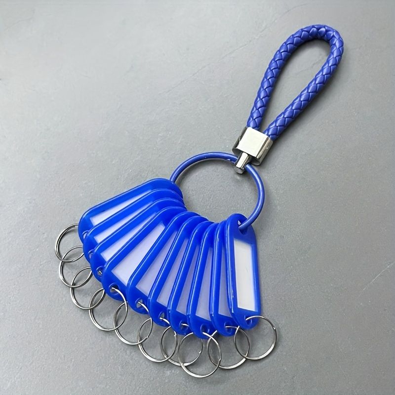 1PCS Key Organizer With Labeling Tags, Compact Key Holder 1 keychain+10 signboards