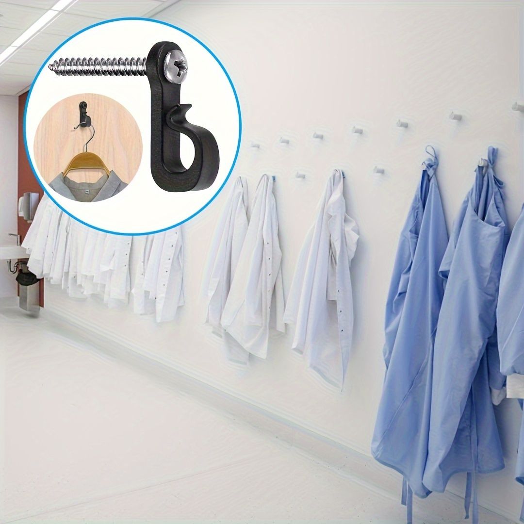 20pcs Screw-In Light Hooks with Safety Clips - Durable Plastic & Metal, Easy Install for Indoor/Outdoor Lights, Fairy Lights, Potted Plants & Decor