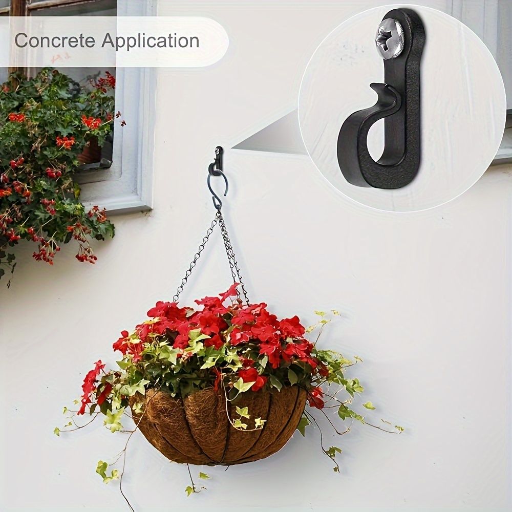 20pcs Screw-In Light Hooks with Safety Clips - Durable Plastic & Metal, Easy Install for Indoor/Outdoor Lights, Fairy Lights, Potted Plants & Decor