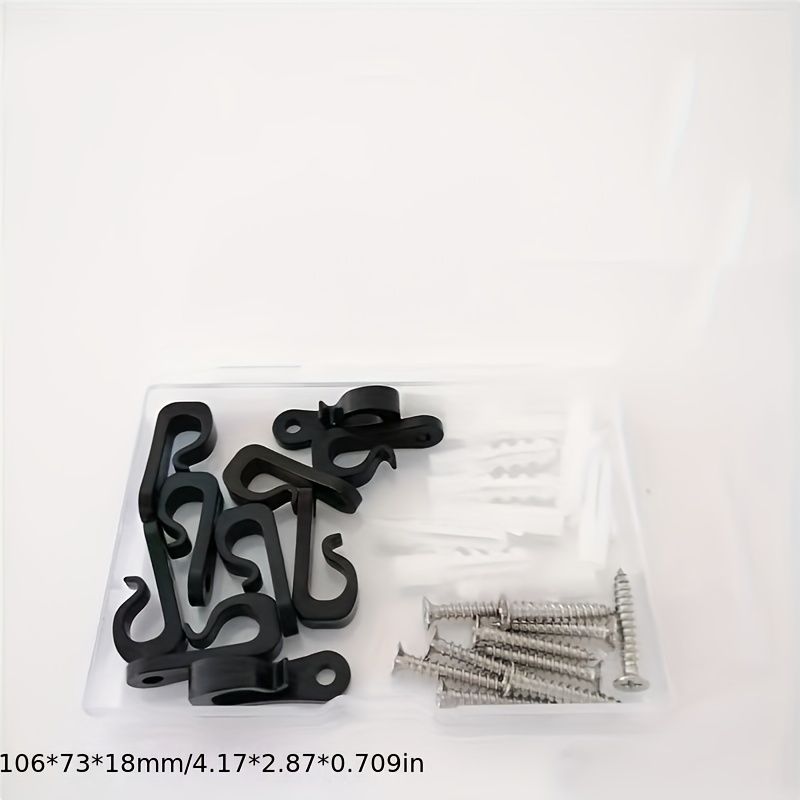 20pcs Screw-In Light Hooks with Safety Clips - Durable Plastic & Metal, Easy Install for Indoor/Outdoor Lights, Fairy Lights, Potted Plants & Decor