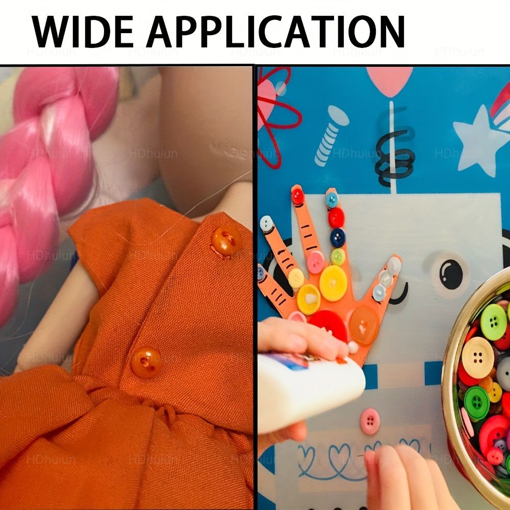 About 1000 Small Resin Buttons, Sewing Homemade Craft Buttons, Hand-Painted Decorative Buttons Multi-Color Series