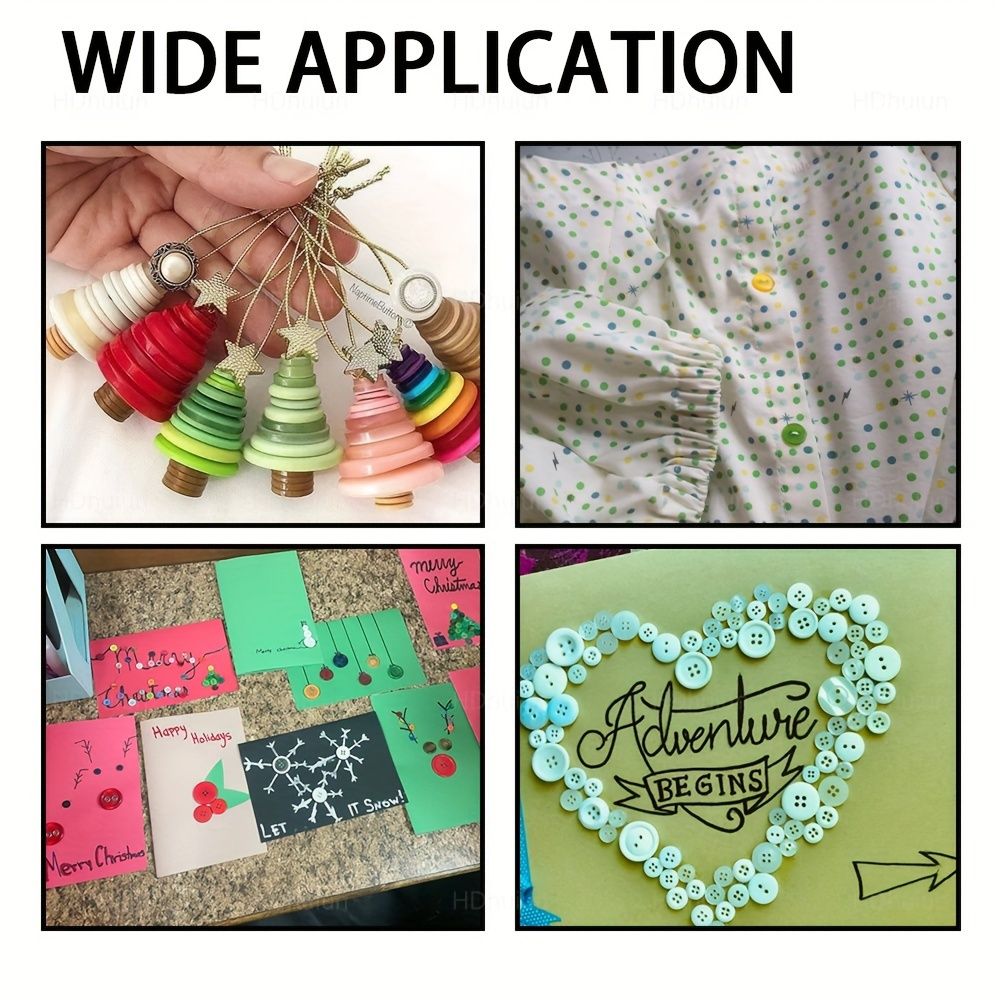 About 1000 Small Resin Buttons, Sewing Homemade Craft Buttons, Hand-Painted Decorative Buttons Multi-Color Series