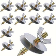 10pcs Stainless Steel Bird Perch Screws - Self-Assembling Kit for Securing Cages, Habitats & Nests - Ideal for Parrots & Other Birds