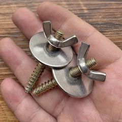 10pcs Stainless Steel Bird Perch Screws - Self-Assembling Kit for Securing Cages, Habitats & Nests - Ideal for Parrots & Other Birds