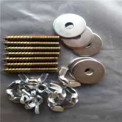 10pcs Stainless Steel Bird Perch Screws - Self-Assembling Kit for Securing Cages, Habitats & Nests - Ideal for Parrots & Other Birds
