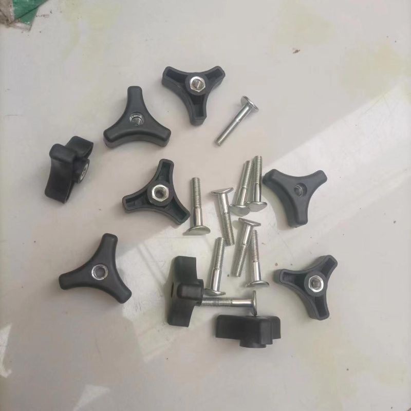 Triangle Handle Knob Set With Screw Bolt, Includes Screws And Nuts - Perfect For Outdoor Electric & Lawn Equipment
