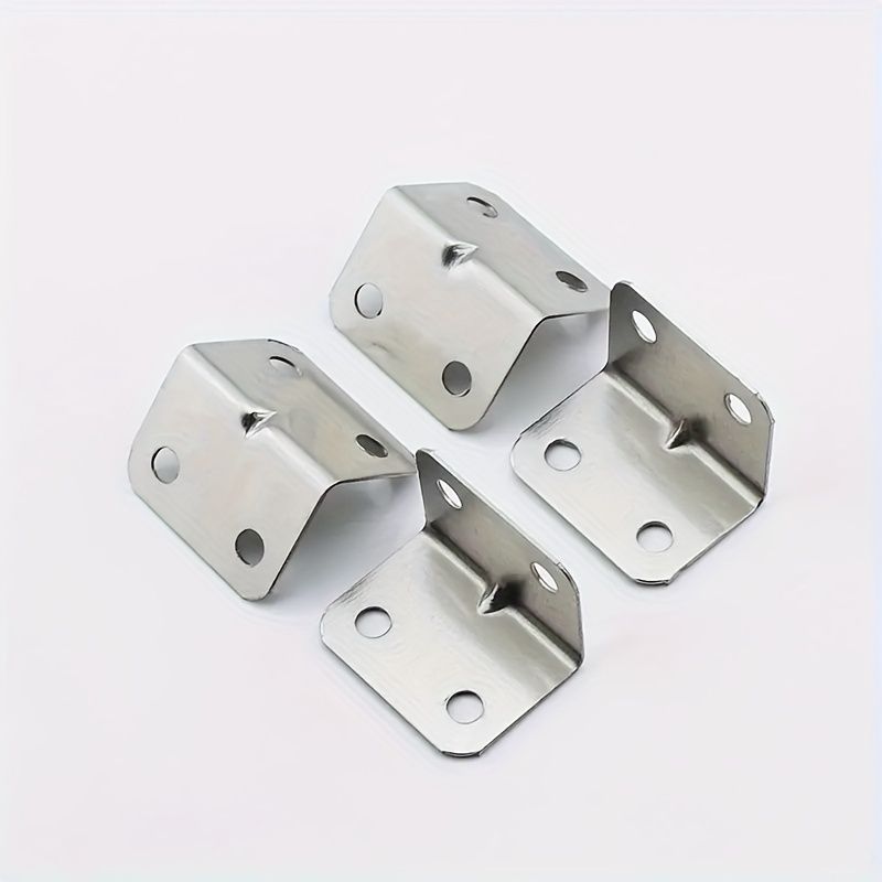 50/100pcs Heavy-Duty Corner Brackets Kit - Sturdy Metal Braces & Joist Hangers for Securing Drawer, Shelf, and Wall Fixtures - Reinforced L-Shaped Design