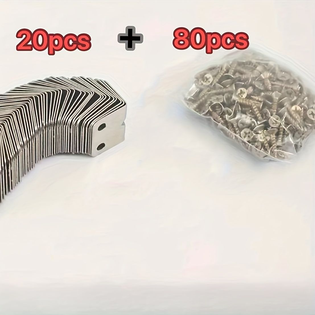 50/100pcs Heavy-Duty Corner Brackets Kit - Sturdy Metal Braces & Joist Hangers for Securing Drawer, Shelf, and Wall Fixtures - Reinforced L-Shaped Design