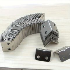 50/100pcs Heavy-Duty Corner Brackets Kit - Sturdy Metal Braces & Joist Hangers for Securing Drawer, Shelf, and Wall Fixtures - Reinforced L-Shaped Design
