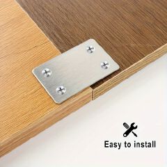 10PCS Heavy-Duty Stainless Steel Flat Straight Brackets - Ultra-Durable Metal Supports for Furniture, Wood Shelves, Cabinets, and DIY Projects - Easy Installation and Corrosion-Resistant