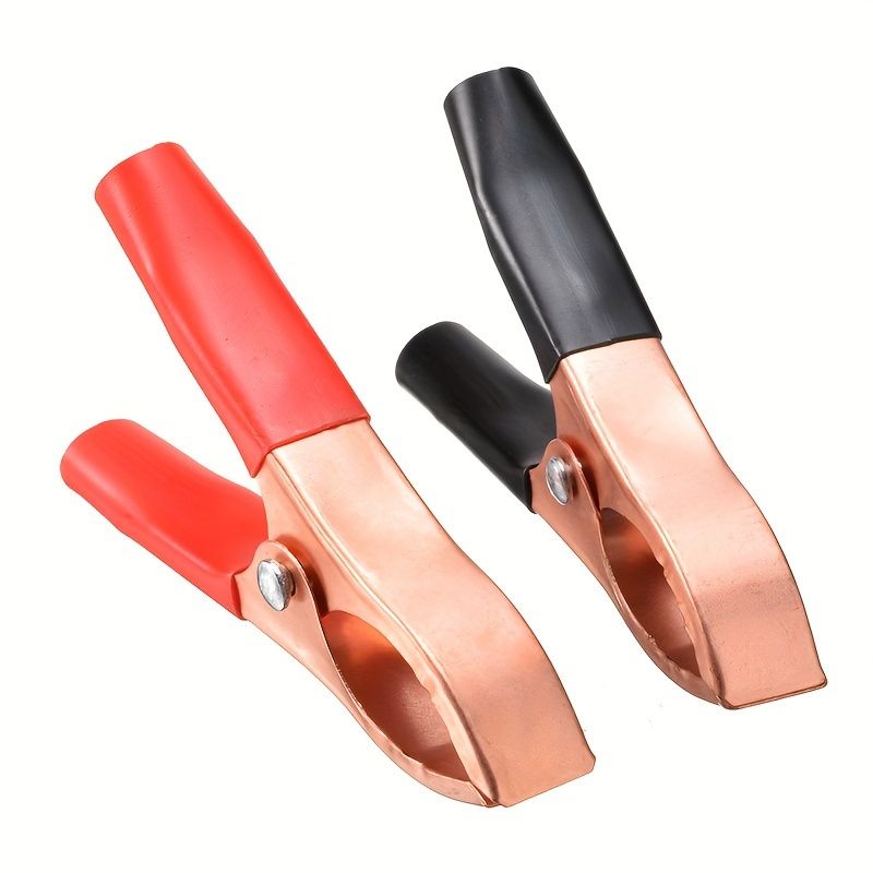 10pcs 30A Copper Plated Red Black Car Battery Clip Cables Clips Charger Clamp Tool
