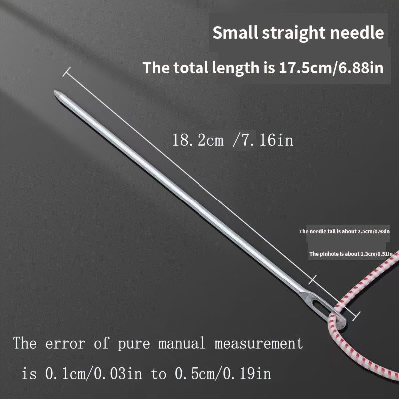 3pcs Stainless Steel Elastic Threading Needles for Sewing - Large Eye Threader Tool Set for Waistbands, Skirts & Hats