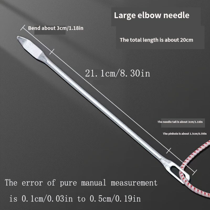3pcs Stainless Steel Elastic Threading Needles for Sewing - Large Eye Threader Tool Set for Waistbands, Skirts & Hats