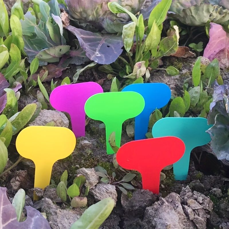 50pcs, T-type Nursery Garden Plant Tag Waterproof Flower Labels Plant Seed Label Pot Marker For Plant DIY Garden Decoration Tool