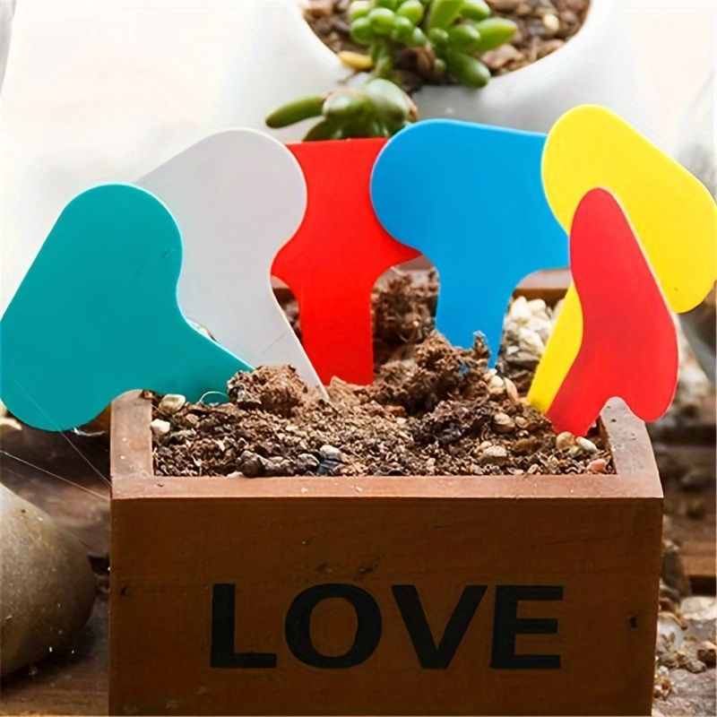 50pcs, T-type Nursery Garden Plant Tag Waterproof Flower Labels Plant Seed Label Pot Marker For Plant DIY Garden Decoration Tool