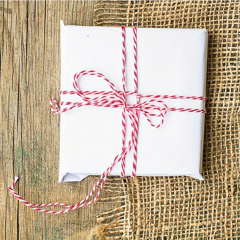 Festive Christmas Twine: 70M Cotton String Rope Cord for Gift Wrapping, Arts & Crafts, And Holiday Decorations
