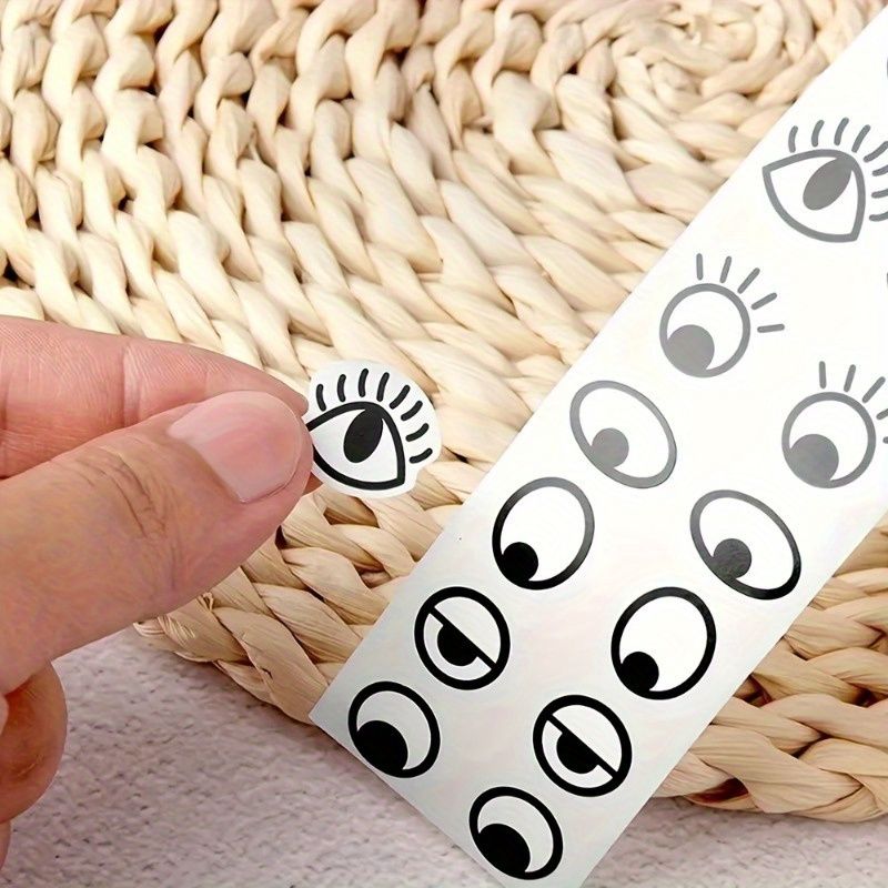 1000Pcs Self-Adhesive Art Eye Stickers, Mixed Colors, Paper Material, Reusable, for Crafts, DIY Projects, Dolls, School Art Supplies, Autumn Harvest, Halloween, Thanksgiving, Christmas, Winter Party D