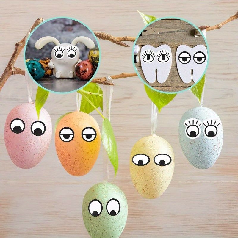 1000Pcs Self-Adhesive Art Eye Stickers, Mixed Colors, Paper Material, Reusable, for Crafts, DIY Projects, Dolls, School Art Supplies, Autumn Harvest, Halloween, Thanksgiving, Christmas, Winter Party D
