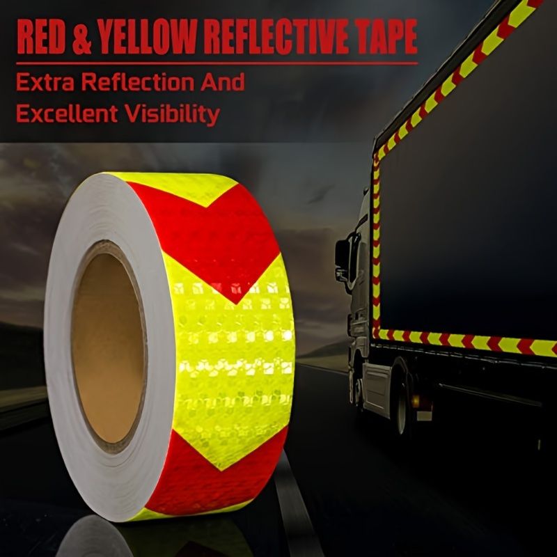 High-Visibility Reflective Safety Tape - Waterproof, Ideal for Vehicles, Trailers, Boats & Signs